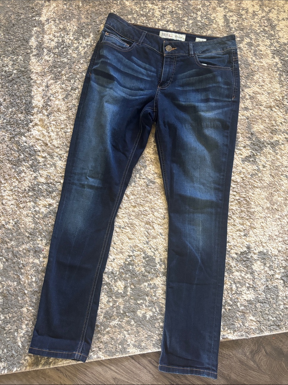 BKE Women's Dark Blue Skinny Jeans